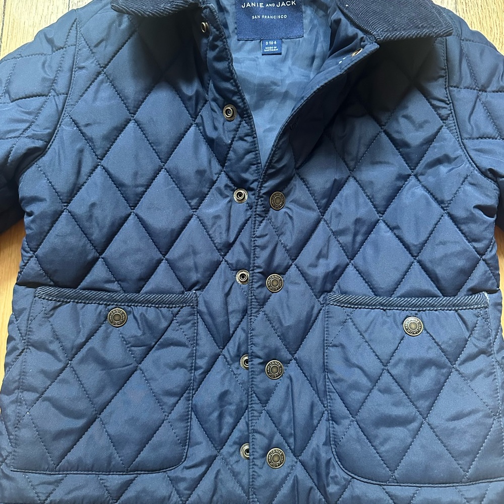 Janie and Jack Boys Blue Quilted Jacket